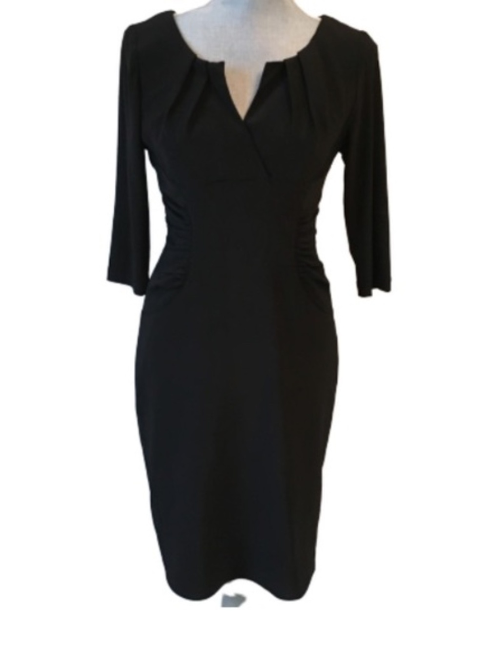 Adrianna Papell Black 3/4 Sleeve Dress